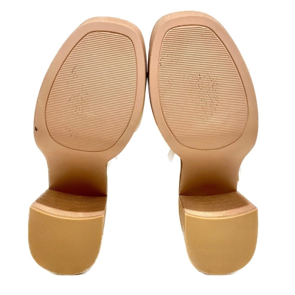 NEW STEVE MADDEN - MADDEN GIRL stacked wooden platform sandal in ivory - Picture 7 of 8